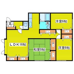 元町駅 徒歩17分 2階の物件間取画像